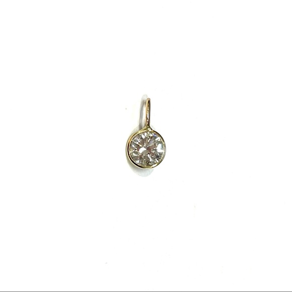 1CT Brilliant Cut Diamond Pendant in solid 14k Yellow Gold - Picture 1 of 4